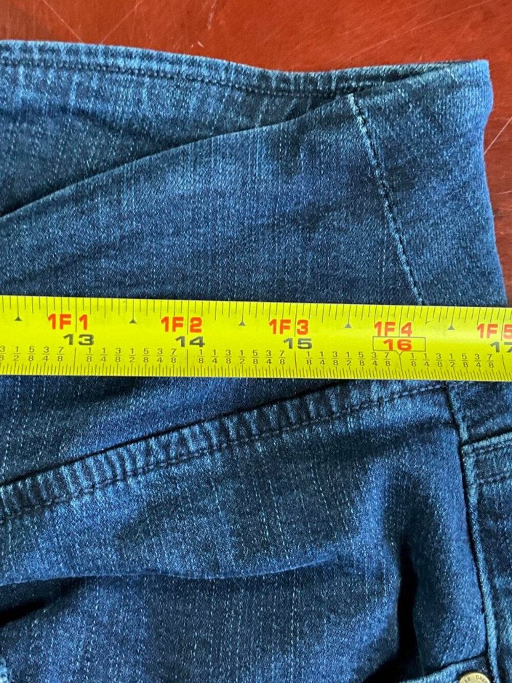 Womens Belle By Kim Gravel Dark Wash Straight Leg Pull-On Stretch Jeans (Sz 16) - Picture 4 of 8